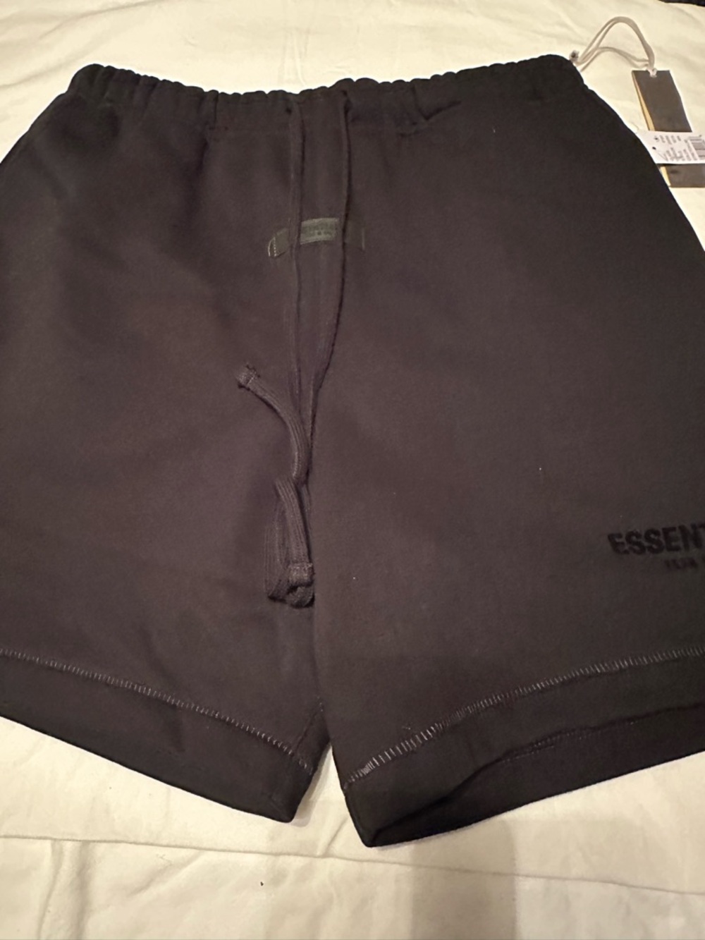 Essentials Black Athletic Drawstring Shorts - Picture 2 of 6